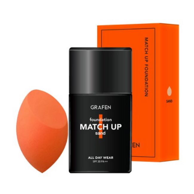 Graphen Match Up Foundation 40ml + Edge Cut Puff