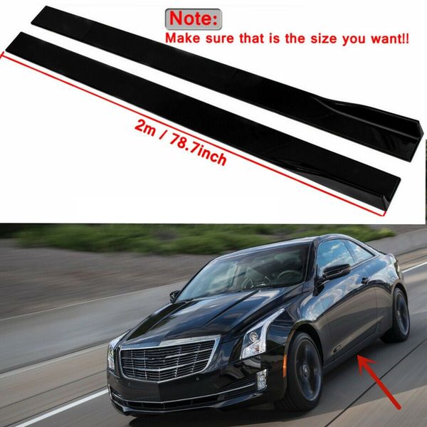 For Cadillac ATS XT 5 6 2013-21 79'' Side Skirts Extension Body Kit Bottom Line