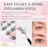 EMEDA Cluster Lashes 70 Pcs DIY False Eyelashes With Tweezers C Curl Individual Lashes 11mm 12mm 13mm 14mm Manga Lashes DIY Eyelash Extensions Thin Band Natural Cluster Lash Kit (Mix 11-14mm)