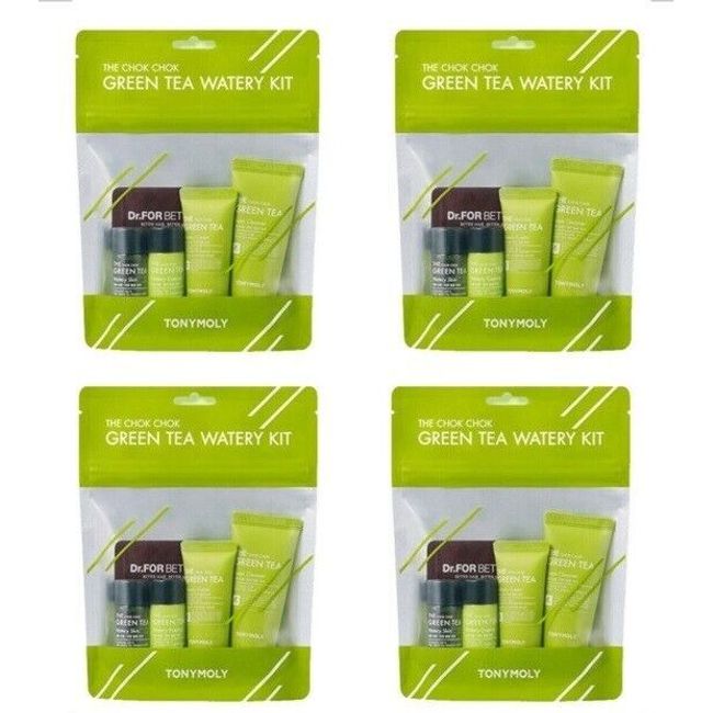 4 X TONYMOLY The Chok Chok Green Tea Watery Kit 6 items *K-Beauty* NEW/SEALED