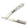 Classic Samurai CS-102 Stainless Steel Professional Barber Straight Edge Razor with 100 Count Shark Single Edge Razor Blades