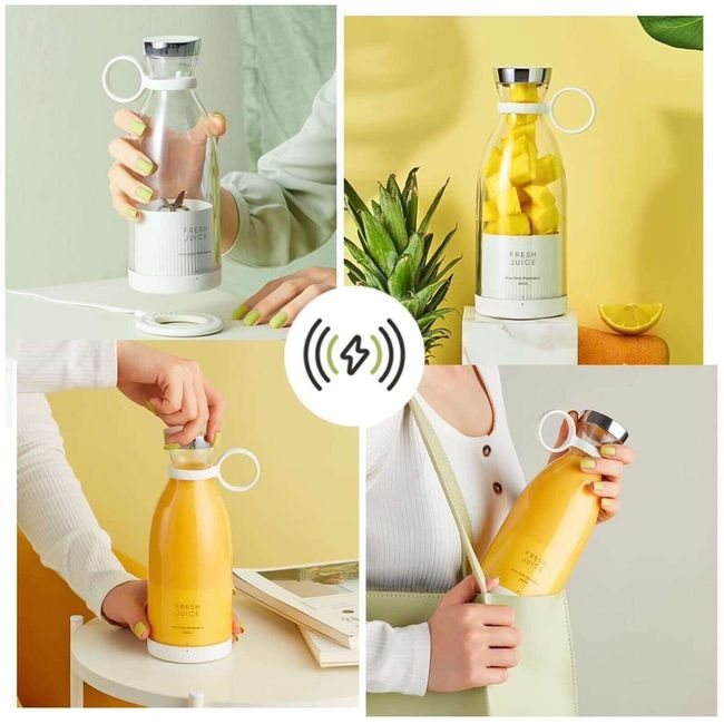 NEW! Fresh Juice Blender Bottle with Wireless charging! Portable