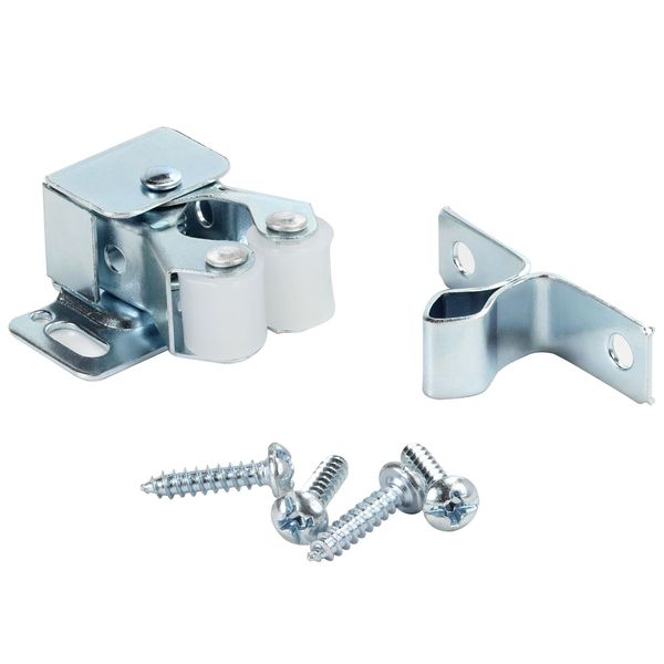 Rok Zinc Double Roller Catch Latch for Kitchen Cabinet Doors Metal Finish