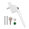 Yale YES-WINH-WH Essentials Inline Replacement Window Handle, Universal Espag, for UPVC Windows, Key Locking, White Finish, 40 mm