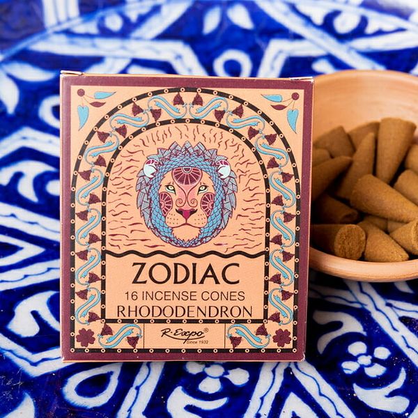 [Leo] Rhododendron scent Zodiac cone incense / 12 constellations Horoscope Astrology Fortune telling Oracle cards Western astrology incense R Expo Indian cone incense Asian ethnic