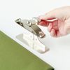 Ni-06849-4 Japanese String Button for Cutting One-Touch Pressing Clips, 4 Pieces, Silver