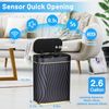 Bathroom Small Trash Can with Automatic Touchless Lid 2.6 Gallon Smart Garbag...