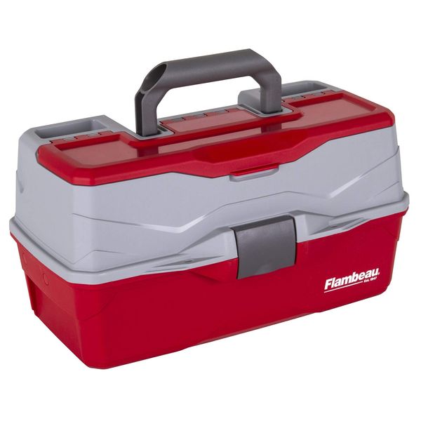 Flambeau Outdoors 6383TB 3-Tray - Classic Tray Tackle Box - Red/Gray