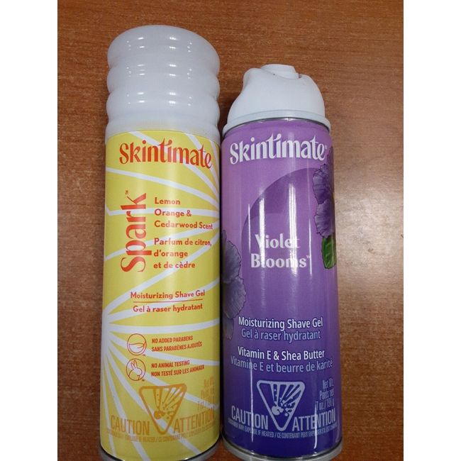 2Pk: Skintimate Spark & Violet Blooms Moisturizing Shave Gels - E6C