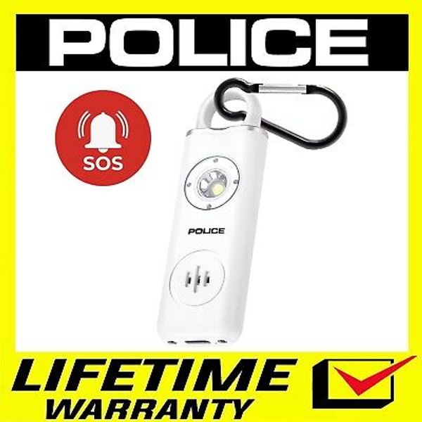 Personal Security Alarm Keychain Police Rechargeable Flashlight Pocket Alarm