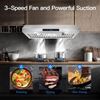 30 inch 600CFM Under Cabinet Range Hood 3-Speed Touch Panel Vent w/LEDs New