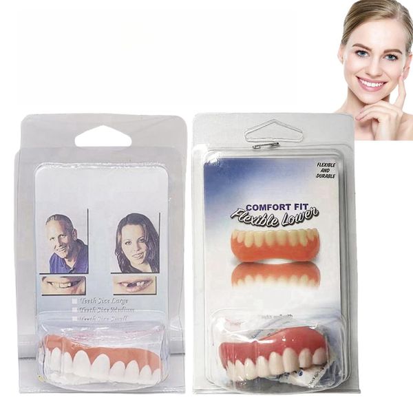 Soft Denture Reline Kit,False Teeth,Snap on Dentures Upper and Lower Matching Set,Snap on Veneers Teeth,Fake Braces,Temporary Dentures,Clip on Veneers Top and Bottom,Dentures for Missing Teeth