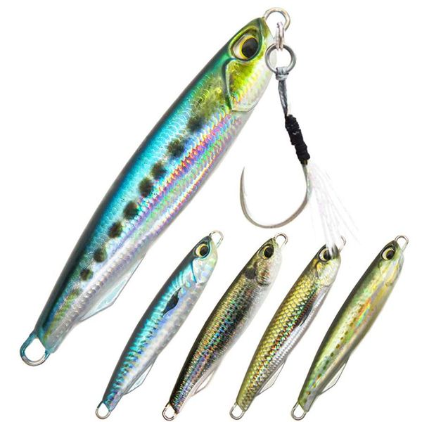 [Seiran Lure] Metal Jig Set 20g 30g 40g Made in Japan Holographic Sheet Live Bait Painted Casting Distance Iron Plate Lure Sea Bass Flounder