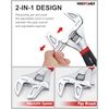 MAXPOWER Adjustable Spanner 200mm, 2-in-1 Adjustable Wrench & Pipe Wrench Switchable with Disassembled & Reversible Jaw