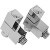 WarmeHaus Square Angled Towel Rail/Radiator Valves Chrome