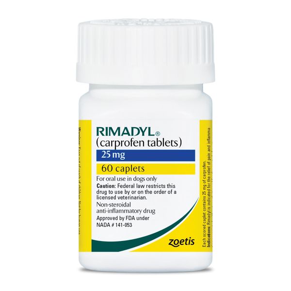Rimadyl (carprofen) for Dogs, 25 mg, 60 Caplets