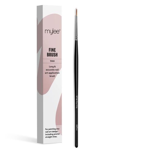 Mylee Brush For Gel Nail Art & Polish Application, 7 Designs, Oval, Angled, Ombre, Fine, Professional Quality Manicure Painting Tool, Liner Drawing Pen, for Home & Salon Use