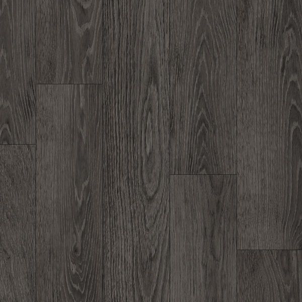 VINYL FLOORING UK Wood Effect Dark Grey Anti-Slip Vinyl Flooring For LivingRoom, Hallways, Kitchen, 2.8mm Thick Cushion Backed Vinyl Sheet, Waterproof Lino Flooring-1m(3'3") X 2m(6'6")-2m²