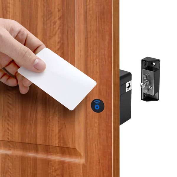 QWORK® Hidden Locks for Cabinet, RFID Locks Kit, Electromagnetic Cabinet Lock with RFID Card Drawer