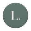 Sage Green Cute Letter L Initial Heart Monogram PopSockets Adhesive PopGrip