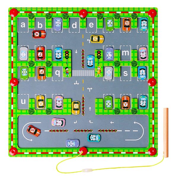 MAOYANG Magnetic Alphabet Maze Board, Montessori Fine Motor Skills Toys for 3 4 5 6 Years Old Boys and Girls, Learning Letter Toddler Puzzle Board Learning Education Toys