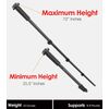 Professional Black 72" Monopod/Unipod (Quick Release) for Sony Alpha a99 II