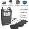 iSTIM EV-804 TENS/EMS 2 Channel Rechargeable Combo Machine Unit - Muscle Stimula