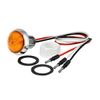 Pair 1-1/4" Dual Function Amber LED Marker Light VTG/Classic Mini Moon Chrome 