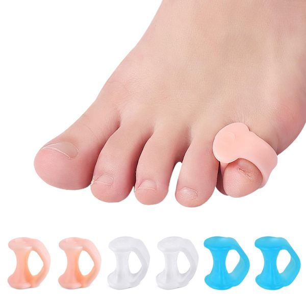 6 PCS Zehentrenner Zehenspreizer kleiner zeh Zehenstrecker toe spacer -zehenspreizer hallux valgus für Vermeiden Überlappende Zehen und Schützen Zehen (3 Farben)