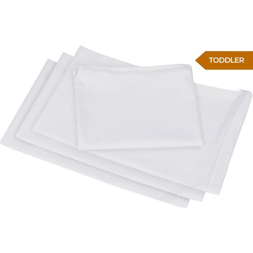 Utopia Bedding 4 Pack Waterproof Pillow Protectors with Zipper Toddler Size (White), Bed Bug and Dust Mite Proof Pillow case Covers, Moisture Wicking Pillow Encasements 13 x 18 Inches