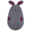 Happy Easter Egg Hunt Bunny Rabbit Plastic Pink Ears reusable container White 4+