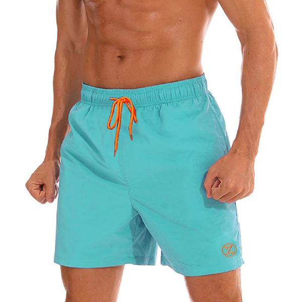 ZOXOZ Badeshorts Herren Badehose Herren Shorts Kurze Hosen Herren Schnelltrocknend Männer Schwimmhose Boardshorts Strandshorts Herren Beachshorts mit Mesh-Futter Verstellbarem Tunnelzug Blau S