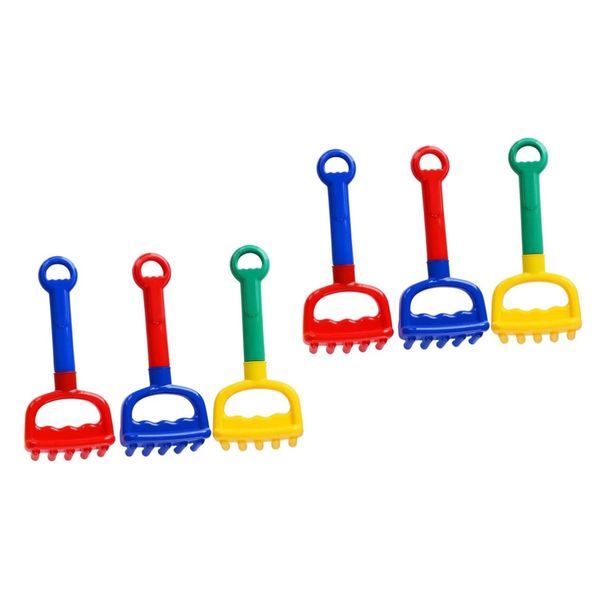 Toyvian 6 Pcs Children's Beach Rake Sand Rake Toys Sand Bucket Molds Kids Beach Toy Colorful Toy Scoop Rake Kids Garden Tool Kid Sand Toy Kid Beach Towel Beach Shovel Baby Pp The Snow