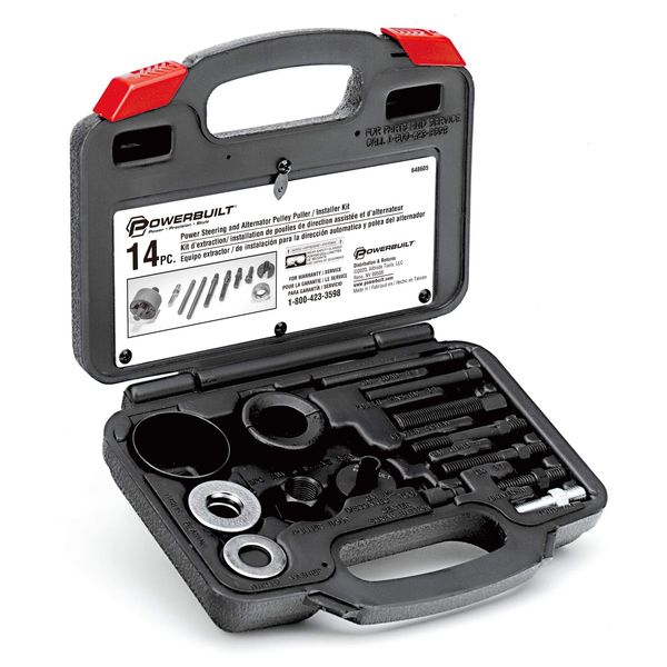 Powerbuilt Power Steering and Alternator Pulley Remove and Install Tool Set, ...