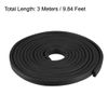 sourcing map Solid Rectangle Rubber Seal Strip 10mm Wide 5mm Thick, 3 Meters Long Black