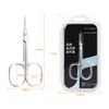 CGBE Cuticle Scissors Extra Fine Curved Blade, Super Slim Scissors for Cuticle Care, Pro Manicure Precision Tip Hair Repair Blade, Small Scissors for Eyebrows, Eyelashes, Dry Skin