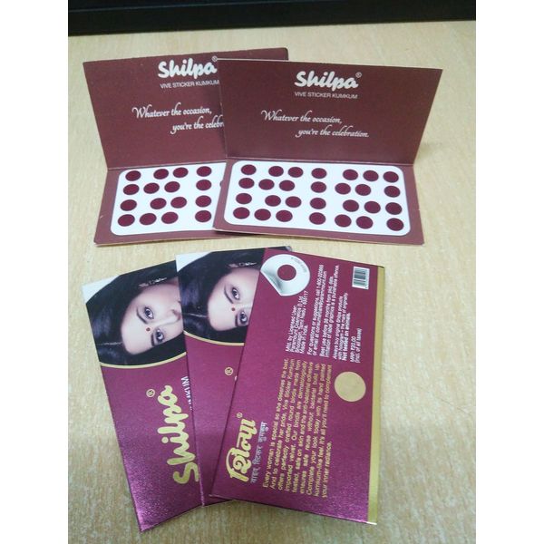 shipla bindi (Size no 4 - Pack of 5 by ATCUSA)