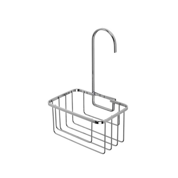 Croydex Hook Over Shower Caddy, Rust-Free Stainless Steel Bathroom Accessory, Additional Bathroom Storage, Secure Self-Adhesive Pad Included, 5-Year Rust Free Guarantee, Bathroom Storage Unit