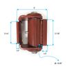  Gate Hinge Compatible HD Guardian Adjustable Round Mount Gate & Post w/ Zerk