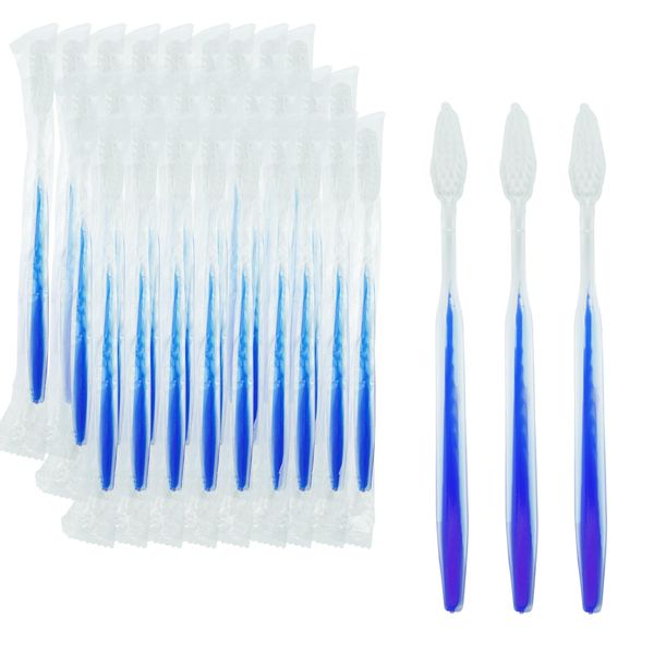 Disposable Toothbrush, 50 Pack Travel Toothbrush Set, Disposable Toothbrushes Multipack Manual Toothbrush with Soft Bristle, Individually Packaged for Travel, Hotel Amenities, Bathroom, Charity