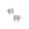 Big Laser Engraving Cufflinks Platinum Plated Silver Cuff Links