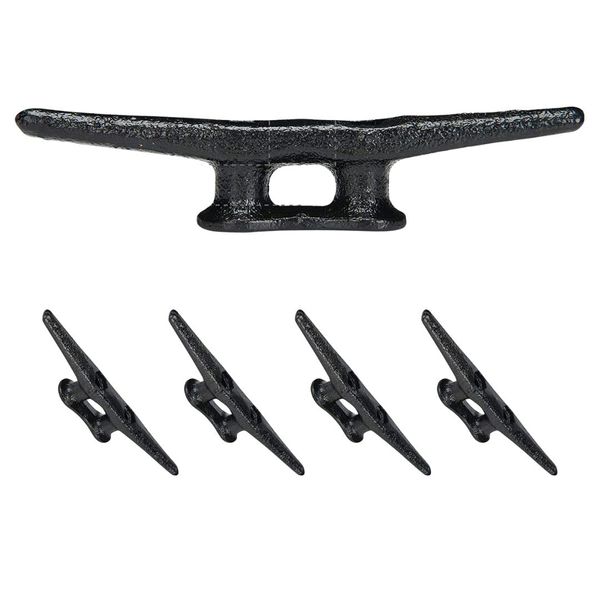 Simplified Living 6" Boat Dock Cleats: Electrophoretic Coated Black Boat Dock Cleats 4 Pack