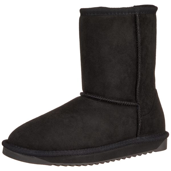 Oriental Traffic Boa 25401 Shearling Boots, Shearling Short Boots, Women's, Fur, Snow, Winter, Snow, Large Size, Small Size, Warm, BLACK, (22AW)