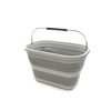 SAMMART 20.8L (5.49Gallon) Collapsible Rectangular Handy Basket/Bucket (S. Grey)