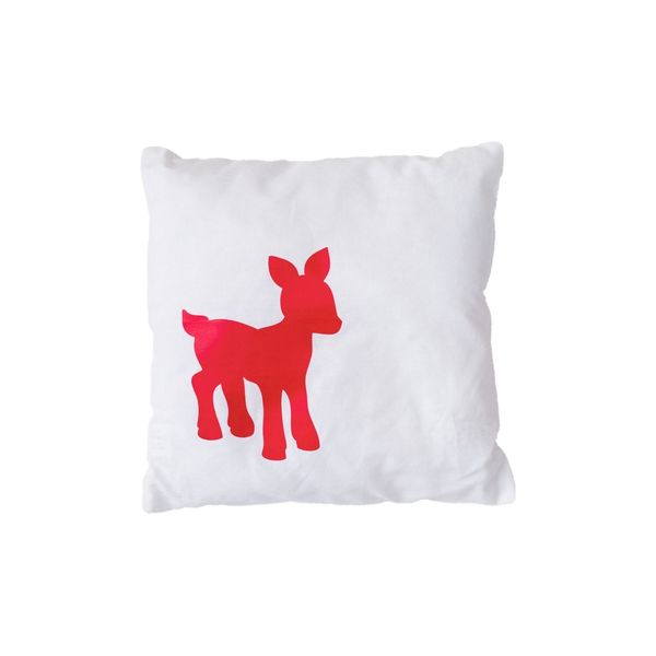 Cushion children's pillow baby decorative pillows miniblings 23x23 cm deer white red-