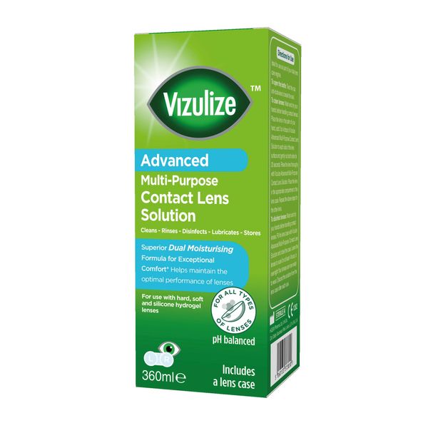 Vizulize Dual Moisurising All in One 360ml Contact Lens Solution 360ml