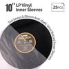 25 x 10" LP Clear Anti Static Plastic Round Bottom Vinyl Inner Sleeves