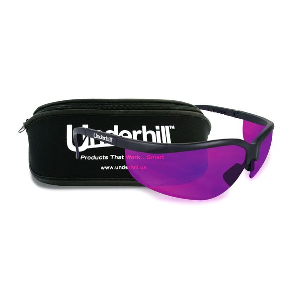 Underhill TurfSpy Purple Glasses, Sports Frame with Case, Early Detection Lawn Turf Care, Irrigation Sprinkler System Supplies, Golf Green, NG655-01