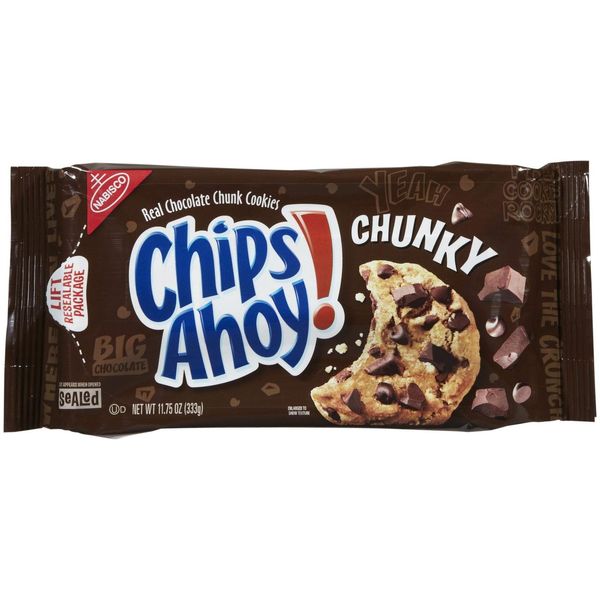 Chips Ahoy! Chocolate Chip Cookies, Chunky, 11.75 Ounce Package (Pack of 2)