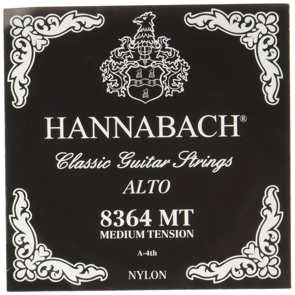 Hannabach Classical Guitar Strings, Alto Guitar, A4-8364MT, Series 836MT, Medium Tension